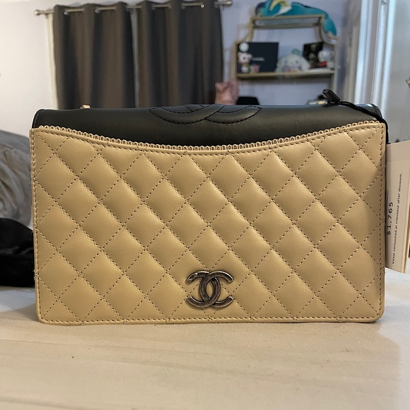CHANEL Handbags - Small Chanel Ballerine Flap Bag in Beige / black